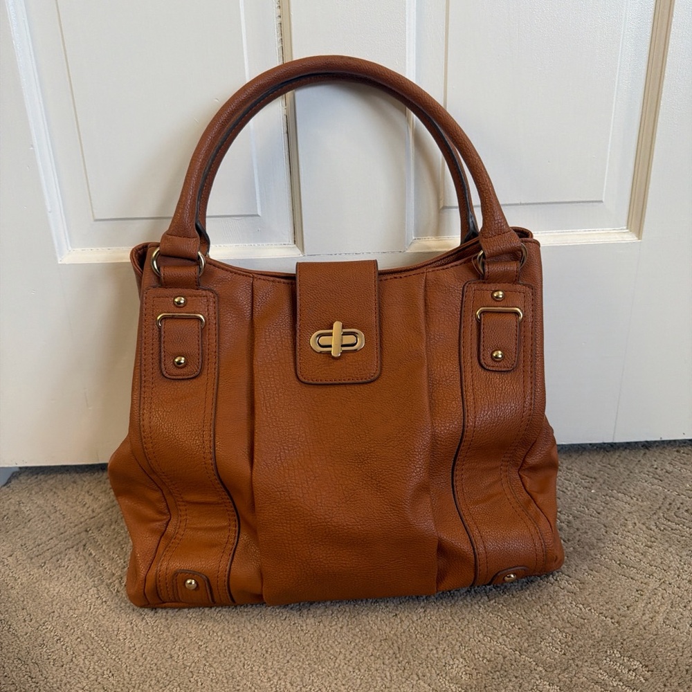 Tan faux Leather Handbag